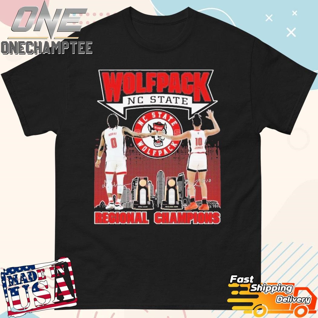 North Carolina State Wolfpack Regional Champions Basketball T-Shirt