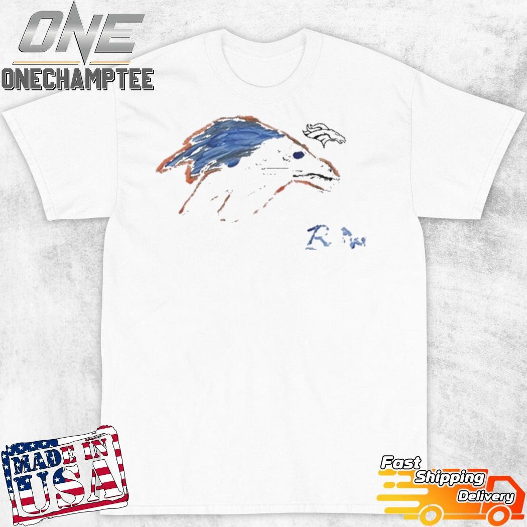 Denver Broncos Bo Nix Rookie Paint Tri-Blend Shirt