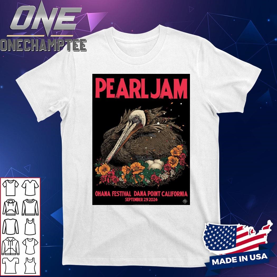 Pearl Jam 2024 Tour Ohana Festival Dana Point, Ca Sept 29 T-Shirt