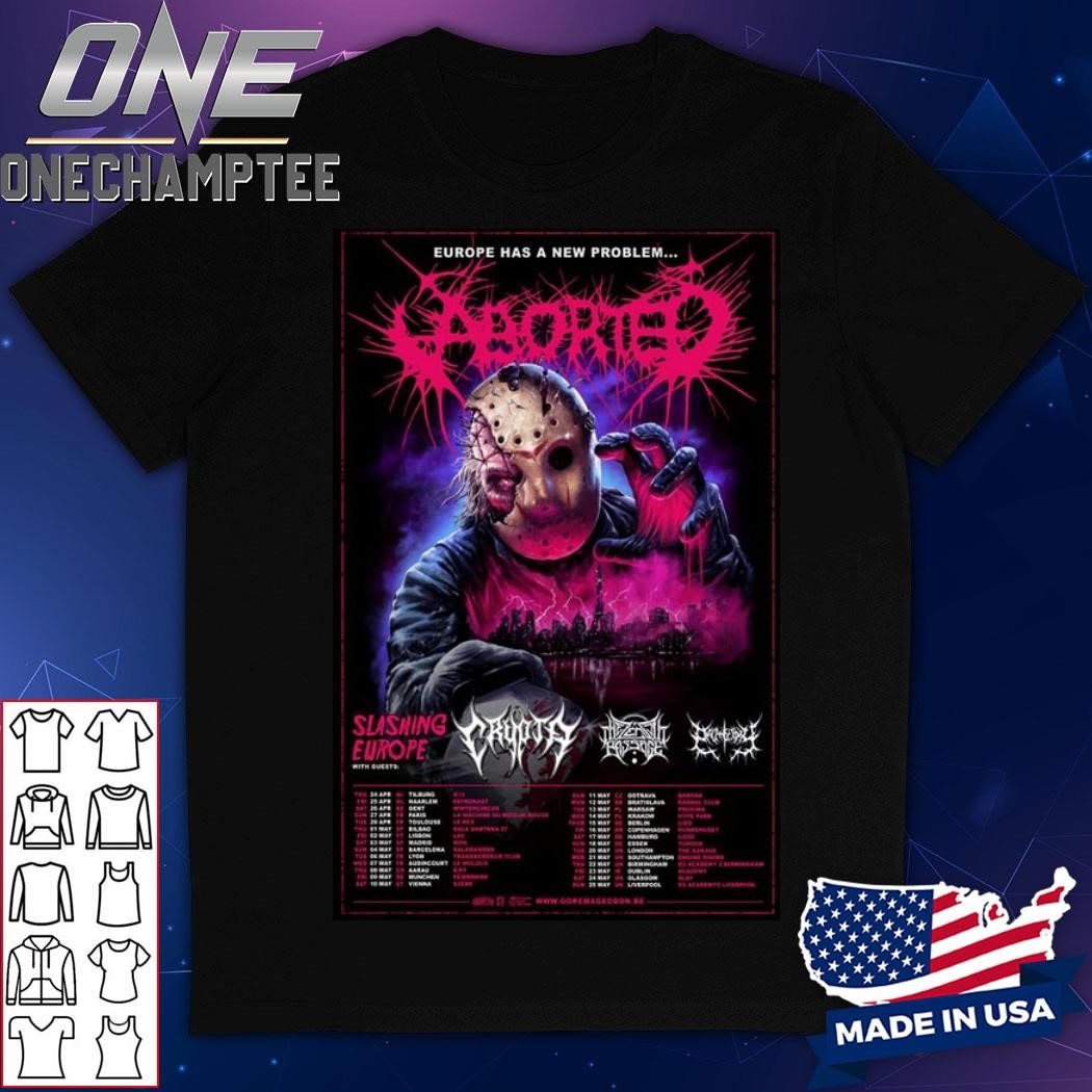 Aborted Band Europe Tour 2025 Poster Shirt