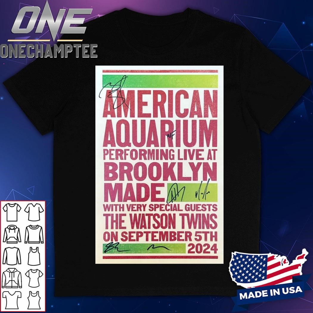 American Aquarium September 5 2024 In Brooklyn, NY Tour Poster Shirt