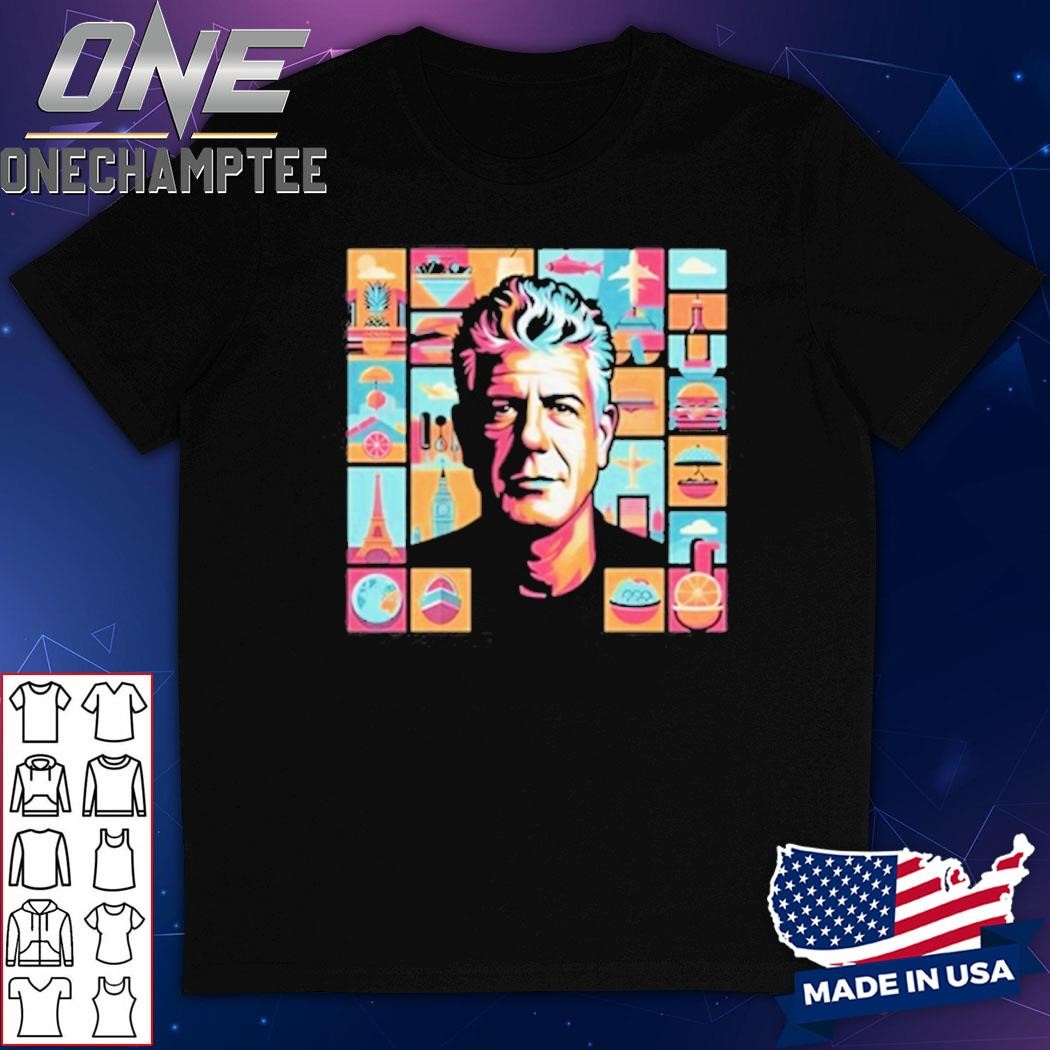 Anthony Bourdain Collage Art Shirt