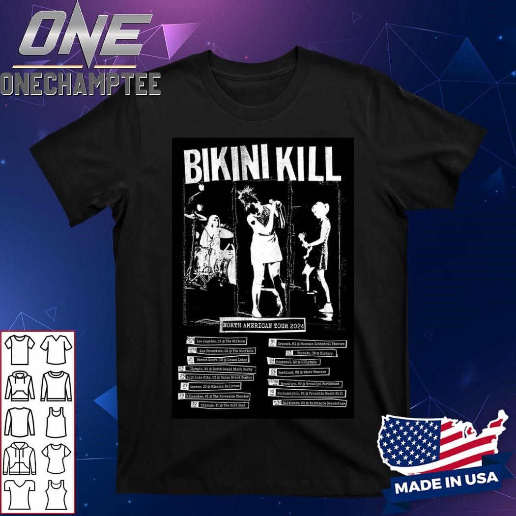 Bikini Kill North American Tour 2024 Poster Shirt