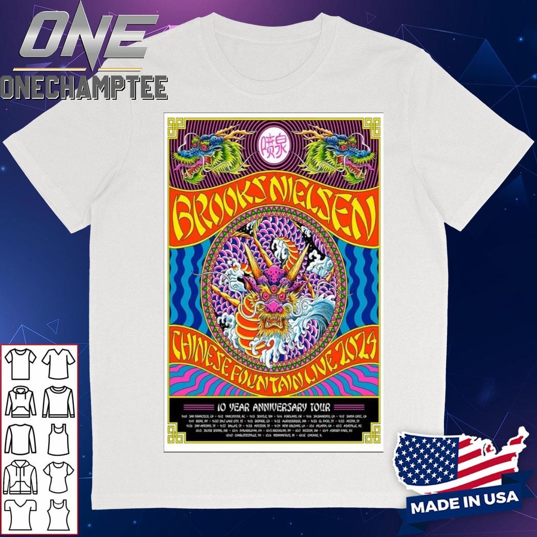 Brooks Nielsen 10 Years Anniversary Tour 2024 Poster Shirt