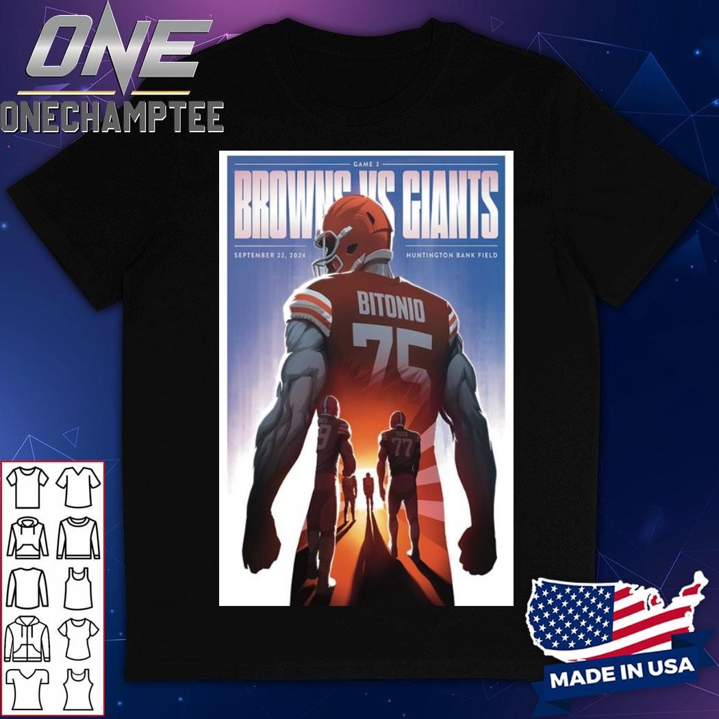 Browns vs. Giants Game Day 2024 Poster Shirt