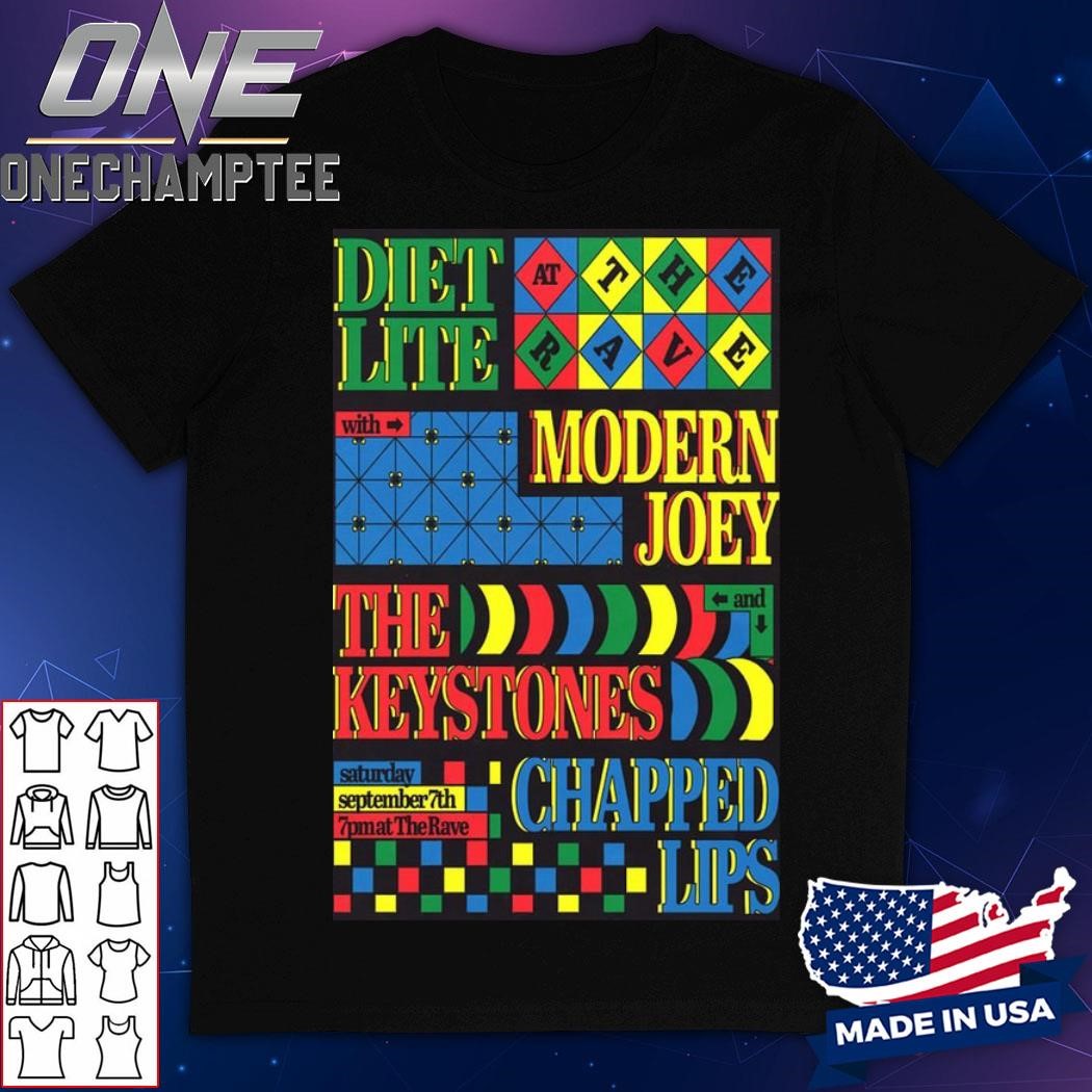 Diet Lite The Keystones sept 7 2024 Chaaped Lips Saturday Rave Poster Shirt