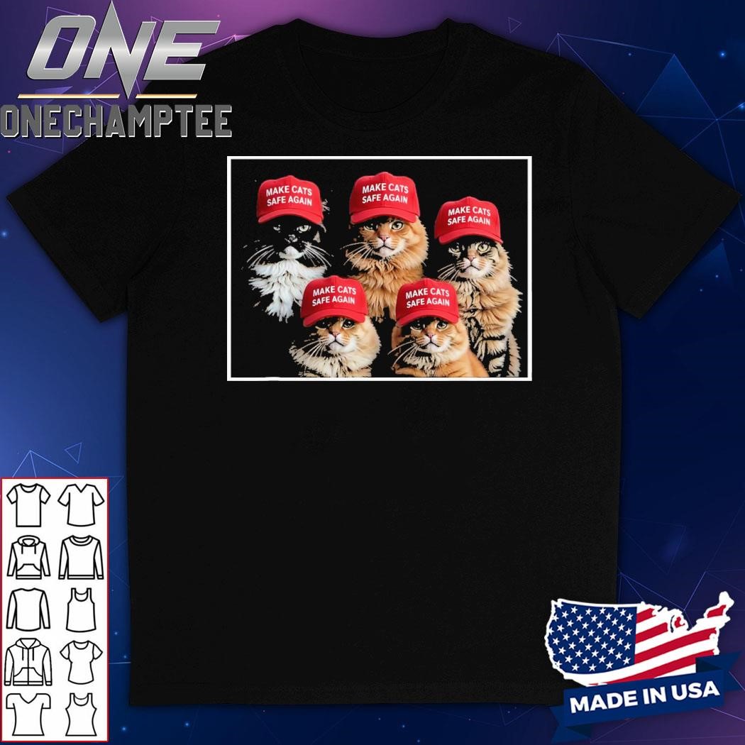 Donald Trump Make Cats Safe Again Red Hat 2024 Debate Funny T-Shirt