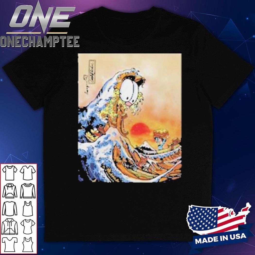 Garfield The Great Wave of Lasagna T-Shirt