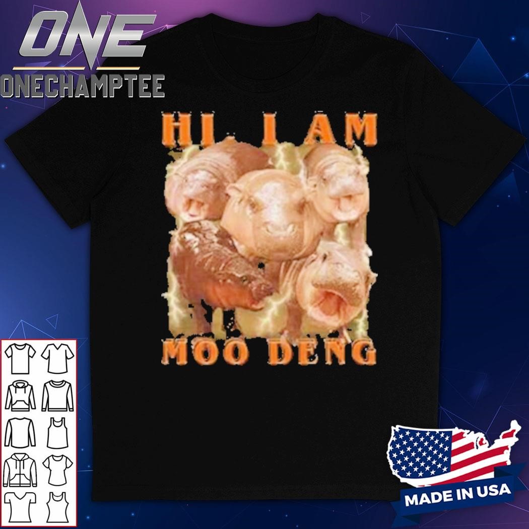 Hi I Am Moo Deng Retro Vintage T-Shirt