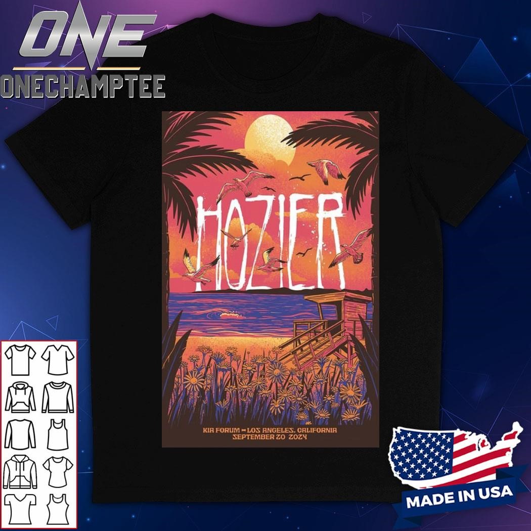 Hozier Kia Forum Los Angeles, CA September 20 2024 Concert Poster Shirt