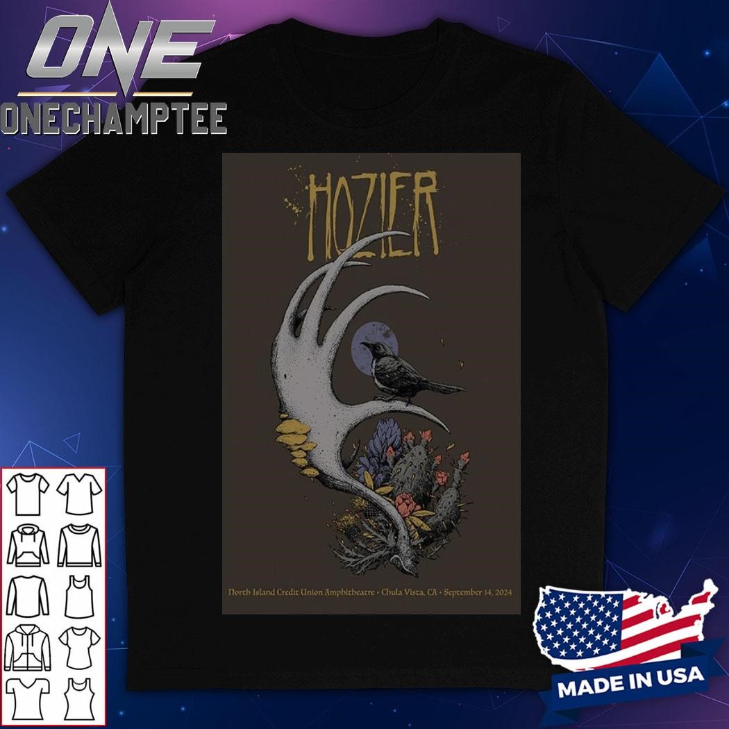 Hozier Unreal Unearth Tour 2024 Chula Vista, CA Poster Shirt