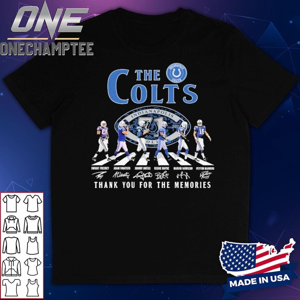 Indianapolis Colts The Legends Of The Colts 71 Years Of Memories T-Shirt