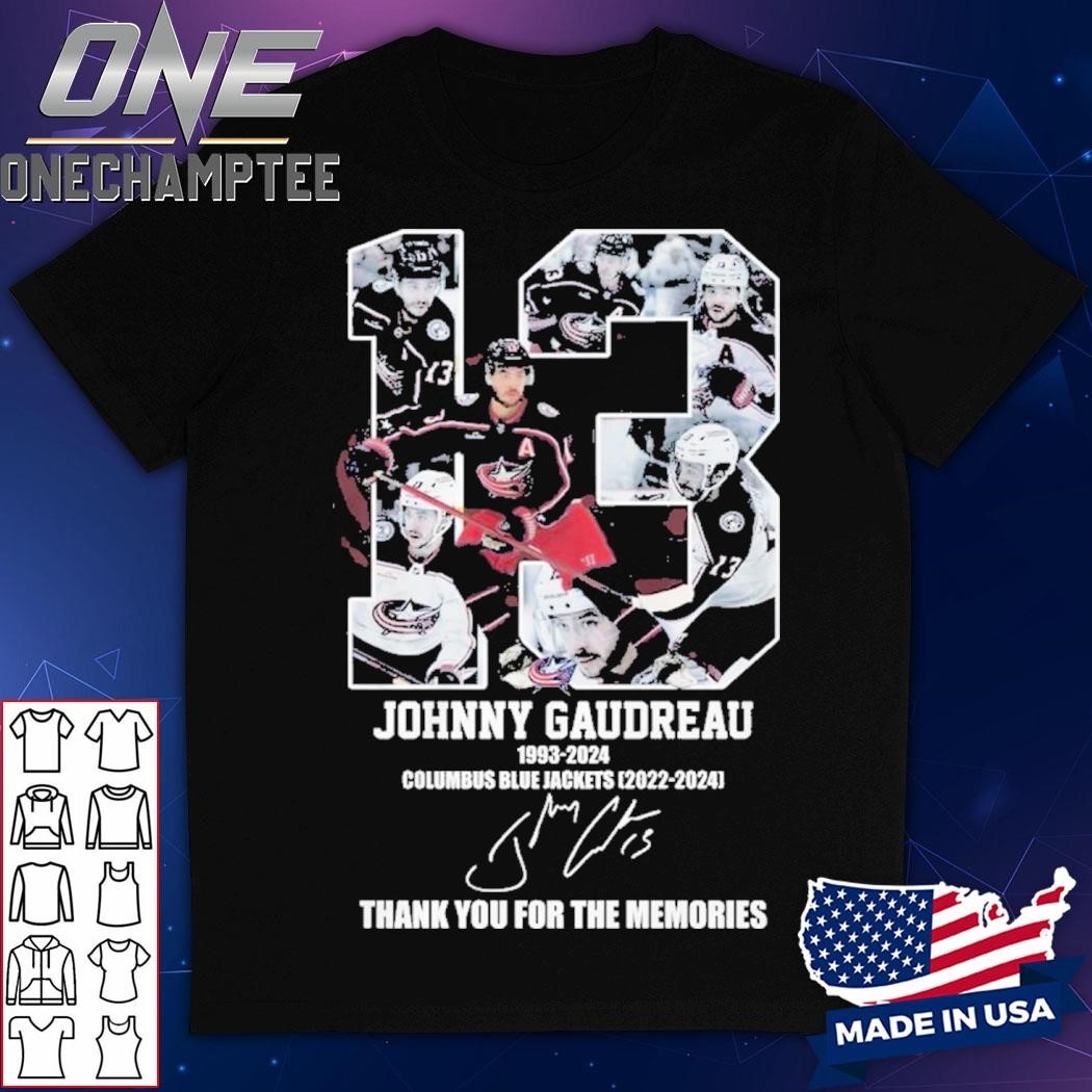 Johnny Gaudreau 1993-2024 Columbus Blue Jackets Thank You For The Memories T-Shirt