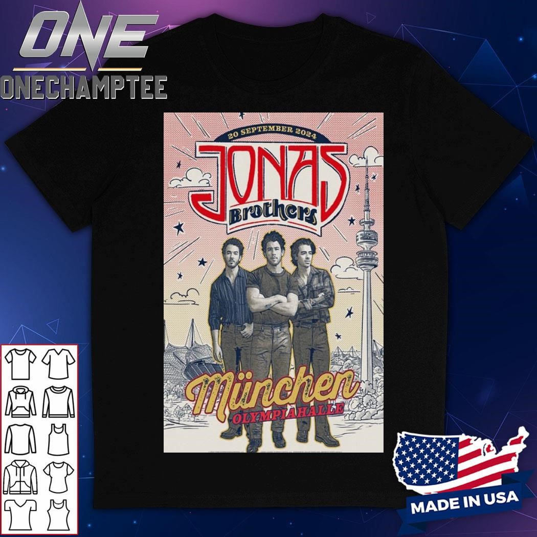 Jonas Brothers Concert Olympiahalle, Munich, Germany Sept 20, 2024 Poster Shirt