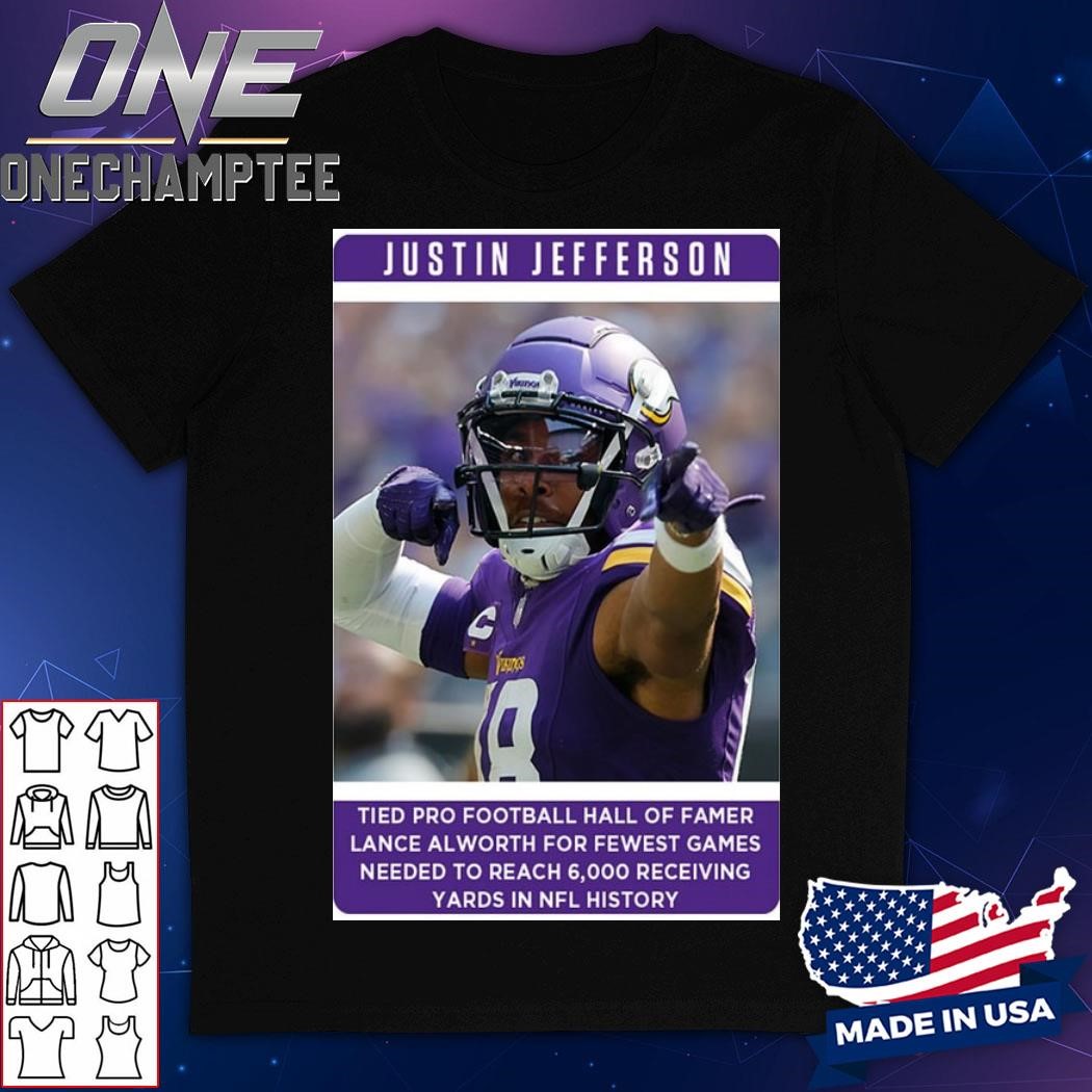 Justin Jefferson Tied Pro Football Hall Famer 2024 Poster Shirt