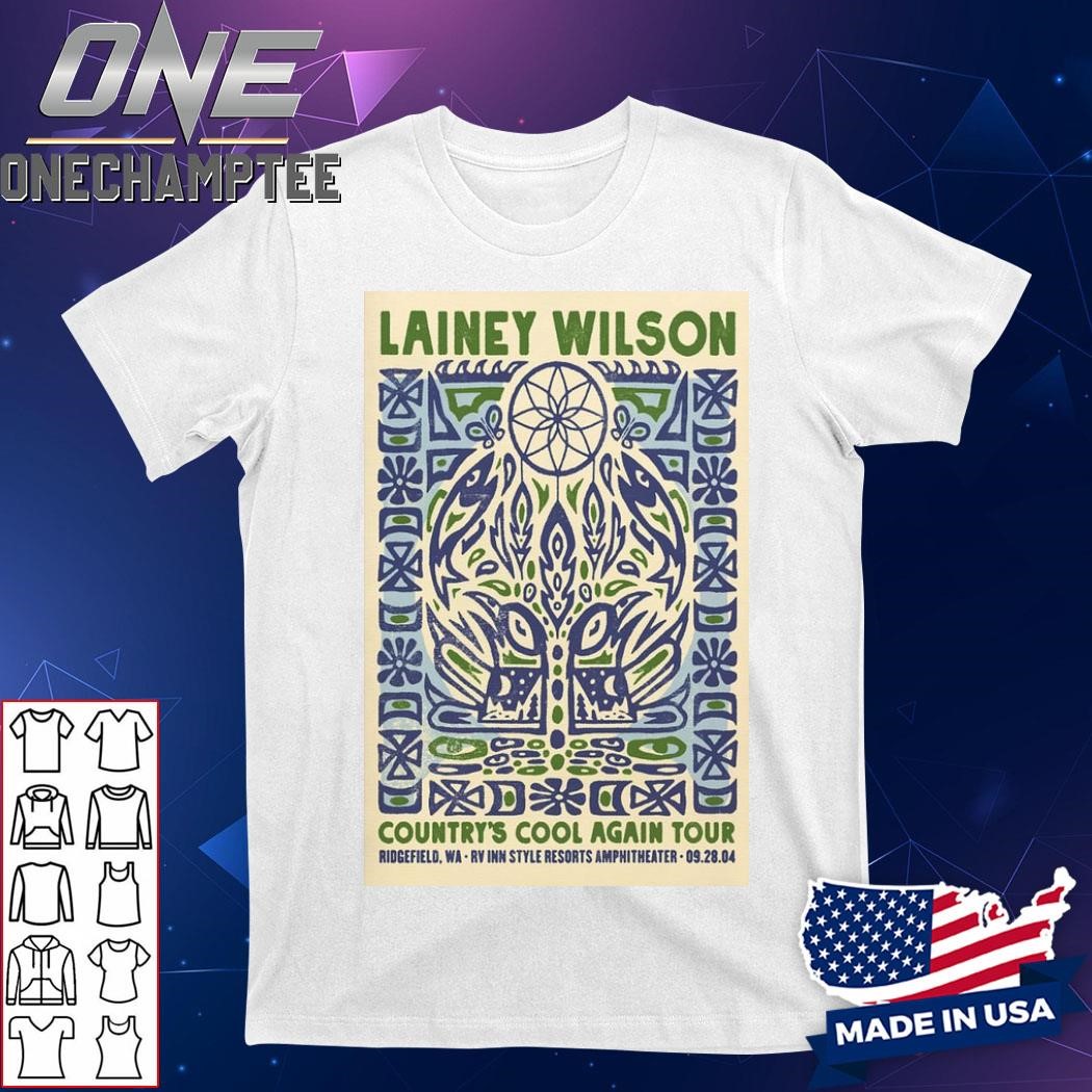 Lainey Wilson September 28 2024 Live In RV Inn Style Resorts Amphitheater, Ridgefield, WA Tour Poster Shirt