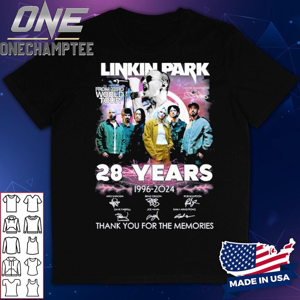 Linkin Park 28 Years 1996-2024 Signature Thank You For The Memories Unisex T-Shirt