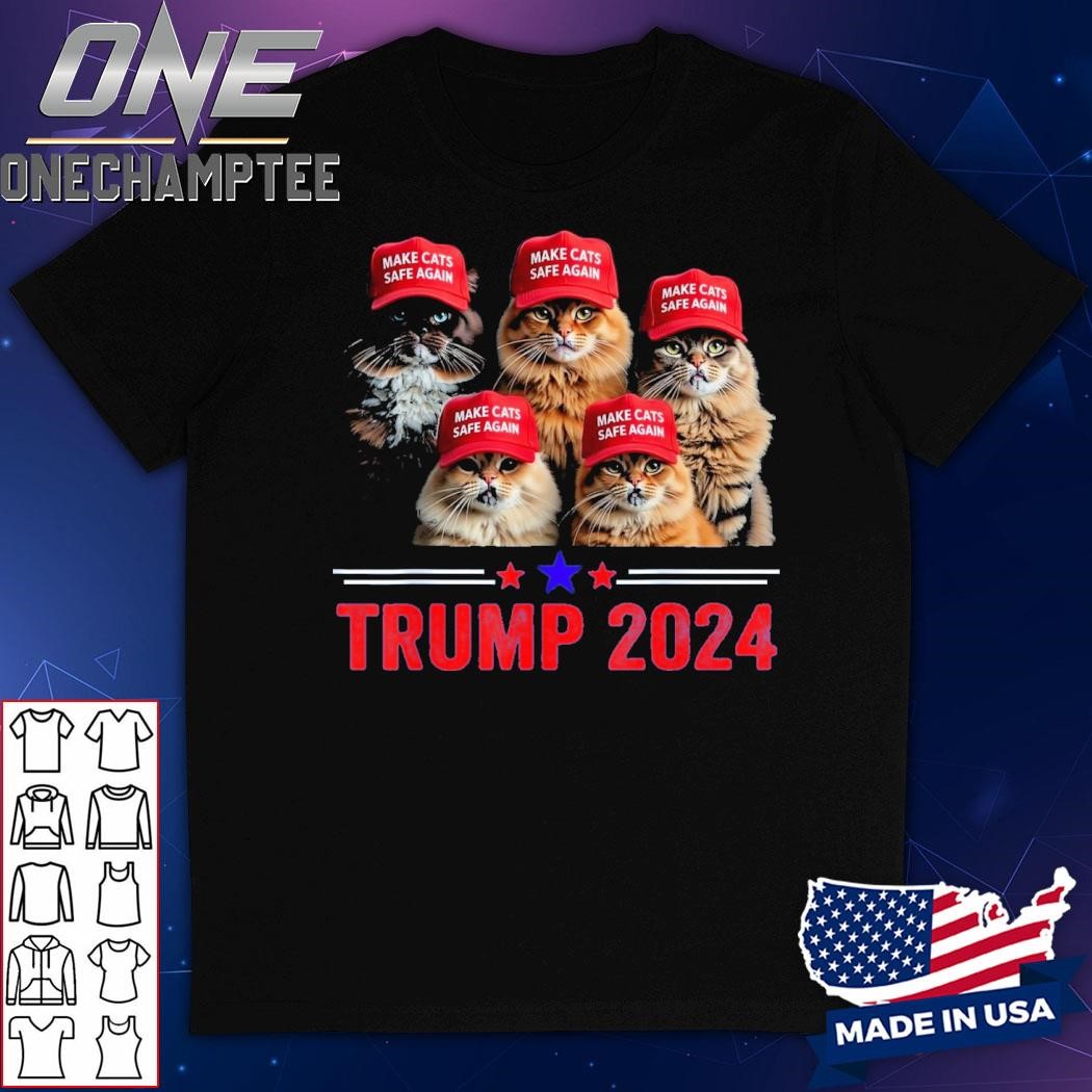 Make Cats Safe Again Trump 2024 T-Shirt