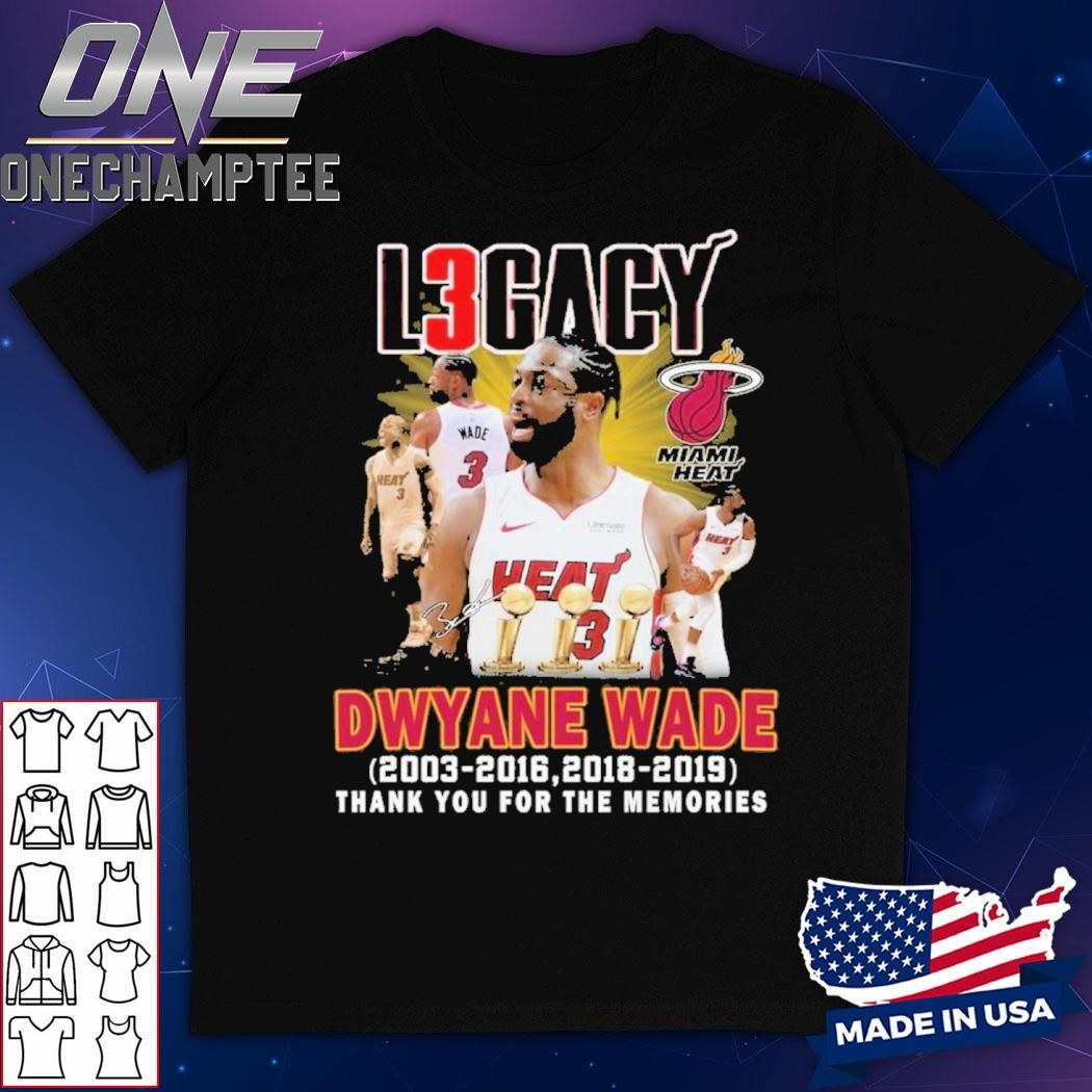 Miami Heat Dwyane Wade Thank You For The Memories T-Shirt