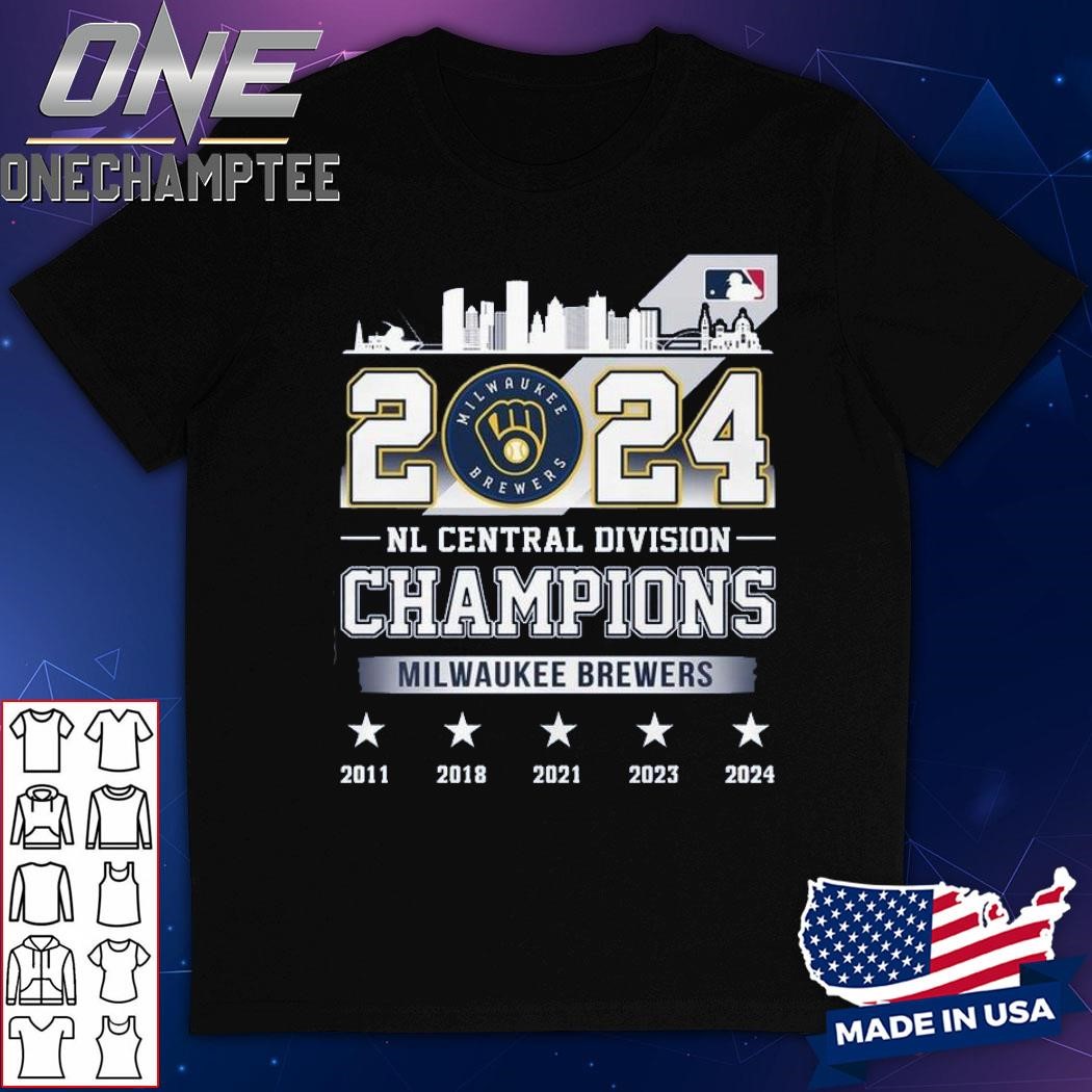 Milwaukee Brewers 2024 NL Central Division Champs Baseball T-Shirt