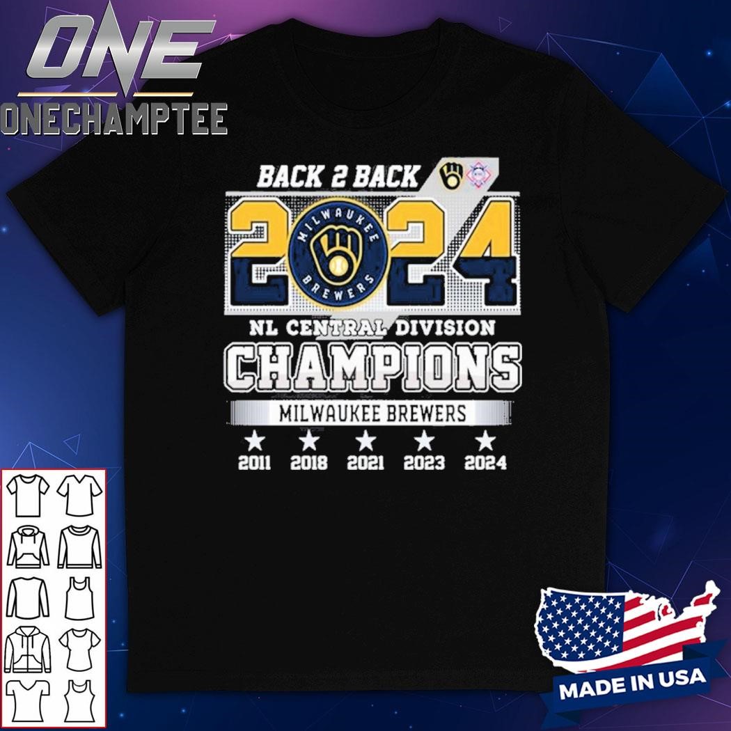 Milwaukee Brewers 2024 National League Central Division Champs Back To Back 2024 T-Shirt