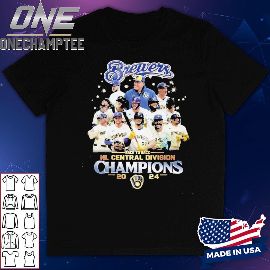 Milwaukee Brewers Back To Back NL Central Division Champions 2024 T-Shirt