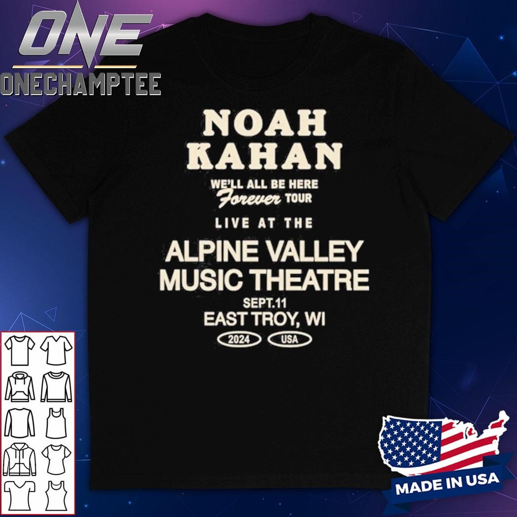 Noah Kahan Sept 11 2024 Live At The Alpine Valley, East Troy, WI Concert Shirt