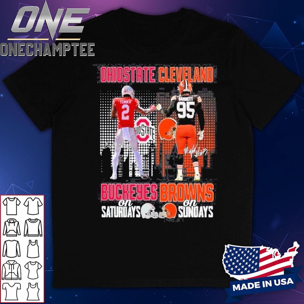 Ohio State Buckeyes On Saturdays x Cleveland Browns On Sundays T-Shirt