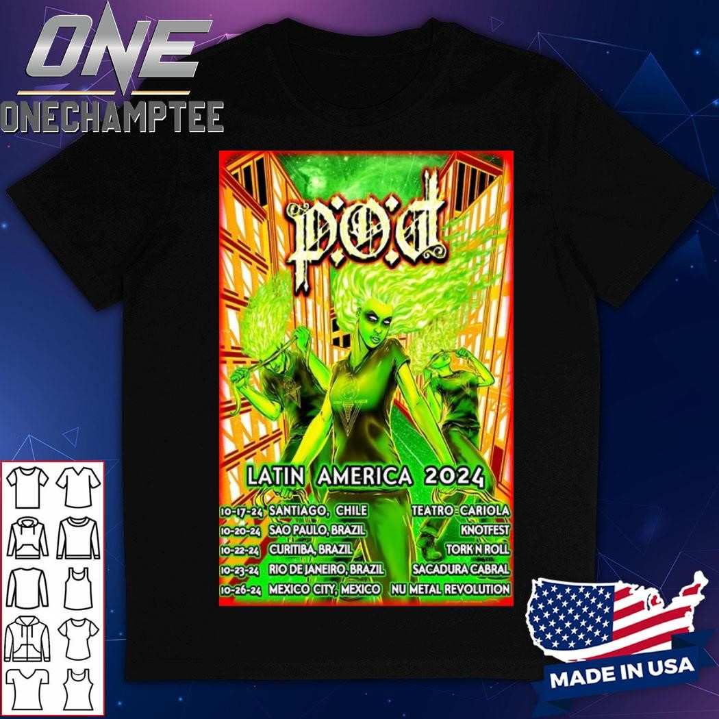 P.O.D. Latin America 2024 Tour Poster Shirt