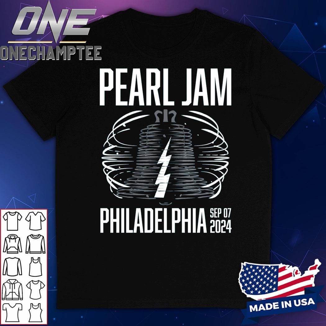 Peal Jam Philadelphia, PA Sells Fargo Center September 09 2024 Tour T-Shirt