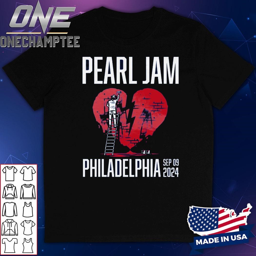 Pearl Jam Dark Matter World Tour 2024 With Glen Hansard Night 2 In Philadelphia Poster Julius Erving Artwork At PA Wells Fargo Center On September 9th 2024 Poster Shirt