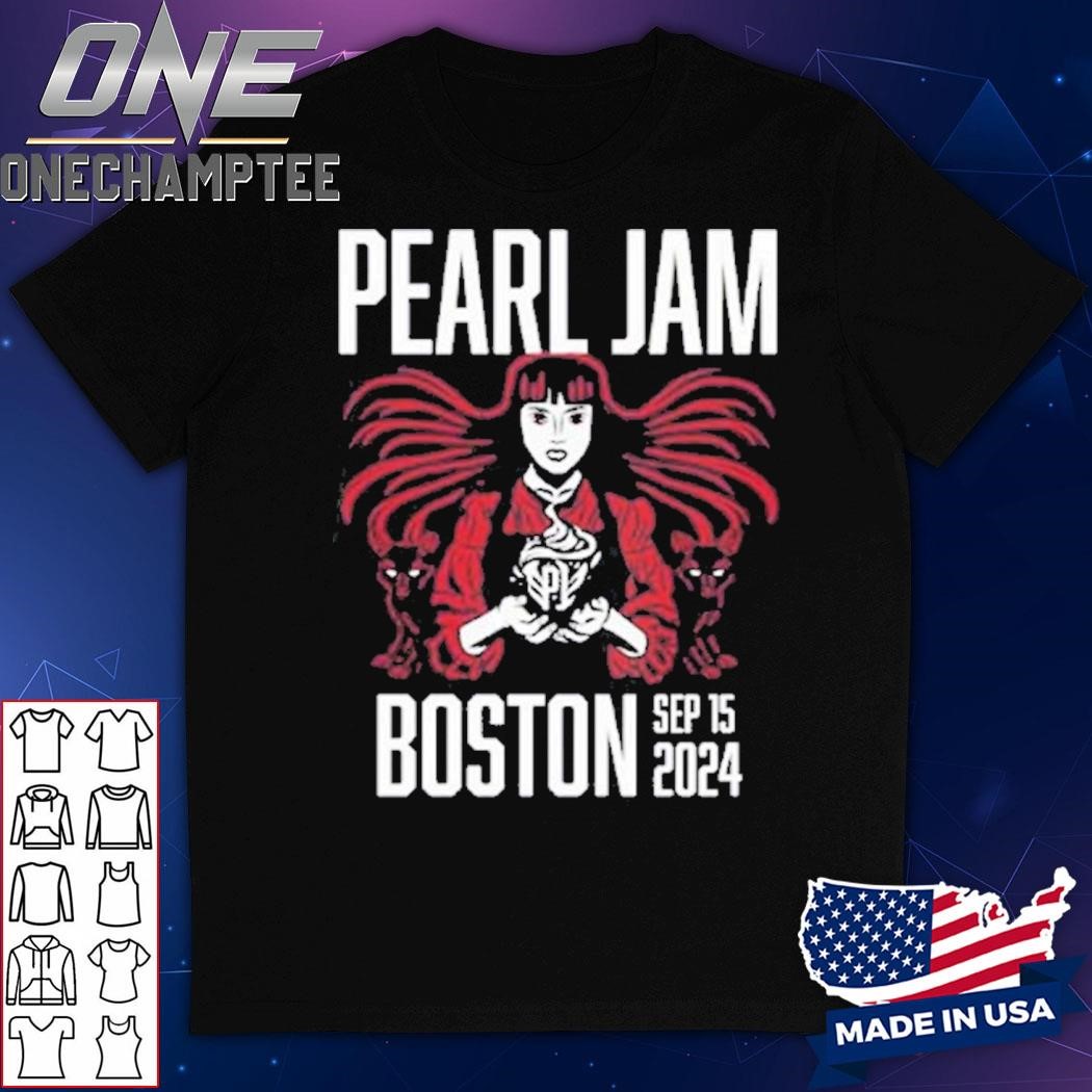 Pearl Jam Night 1 Event Tee In Boston MA At Fenway Park On September 15 Dark Matter World Tour 2024 Shirt