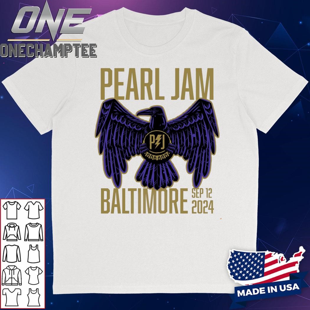 Pearl Jam With Glen Hansard Event Tee At CFG Bank Arena In Baltimore MD On September 12th 2024 The Eagle Artwork Two Side Unisex T-Shirt