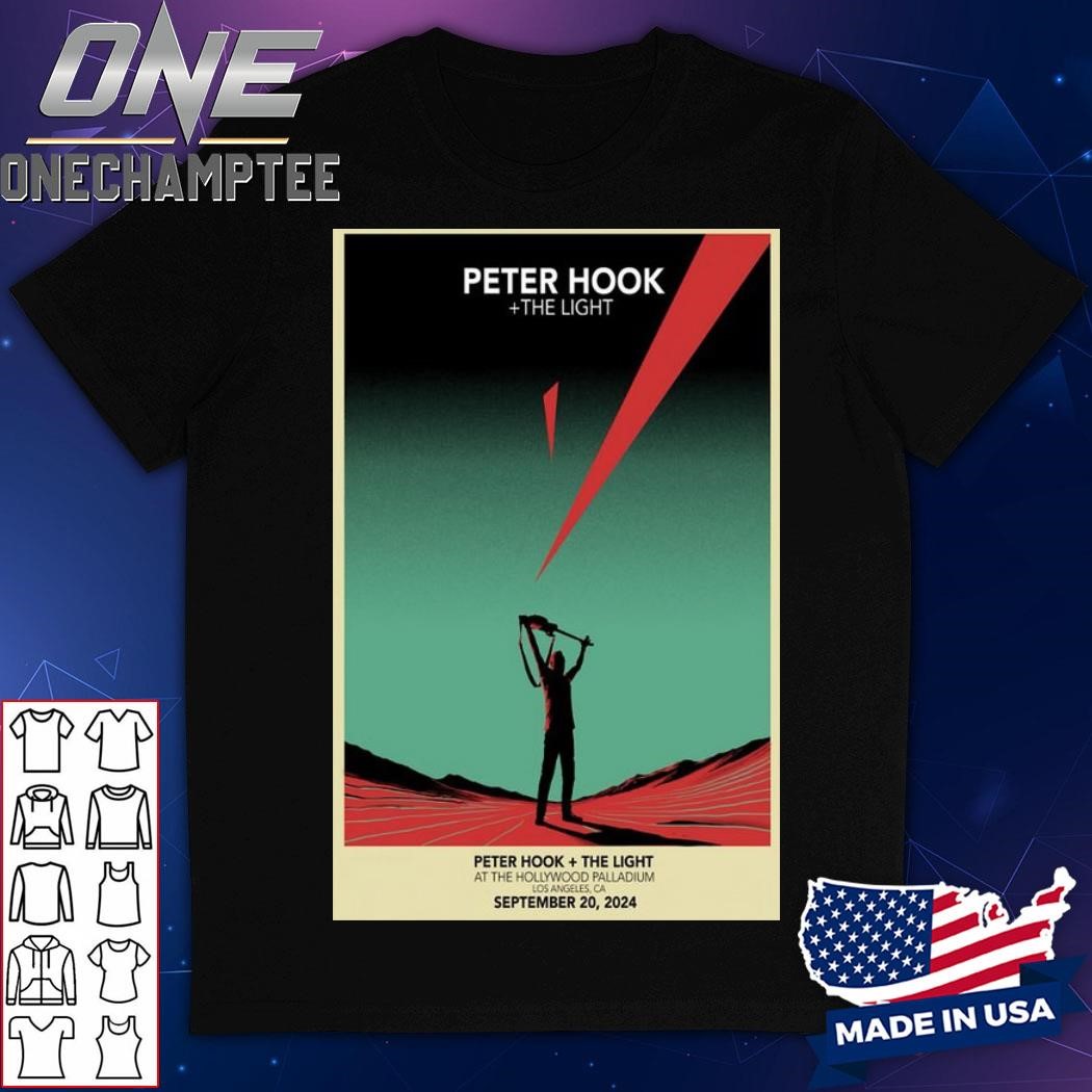 Peter Hook & The Light September 20 2024 Hollywood Palladium, Los Angeles, CA Band Event Poster Shirt