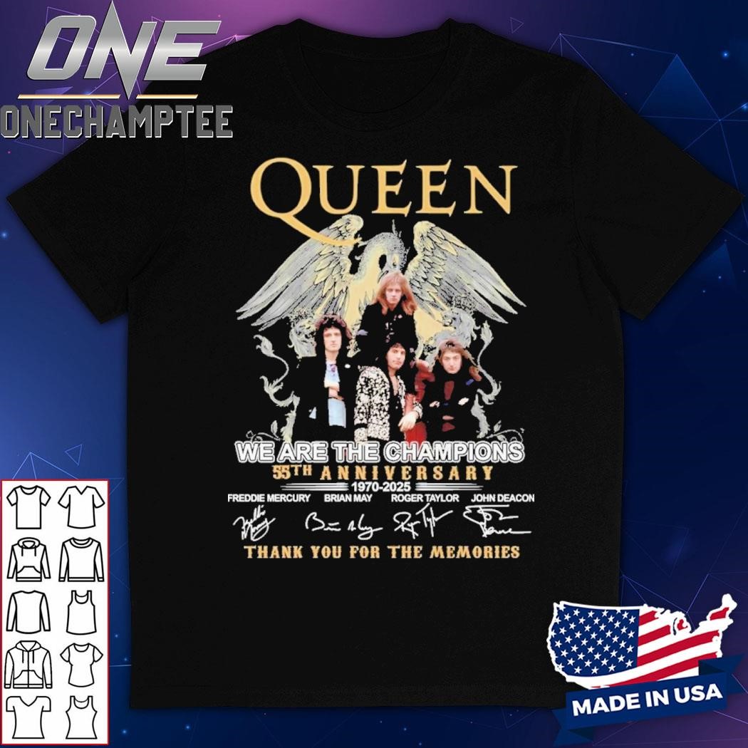 Queen – We Are The Champions 55th Anniversary Signature Thank You For The Memories Unisex T-Shirt