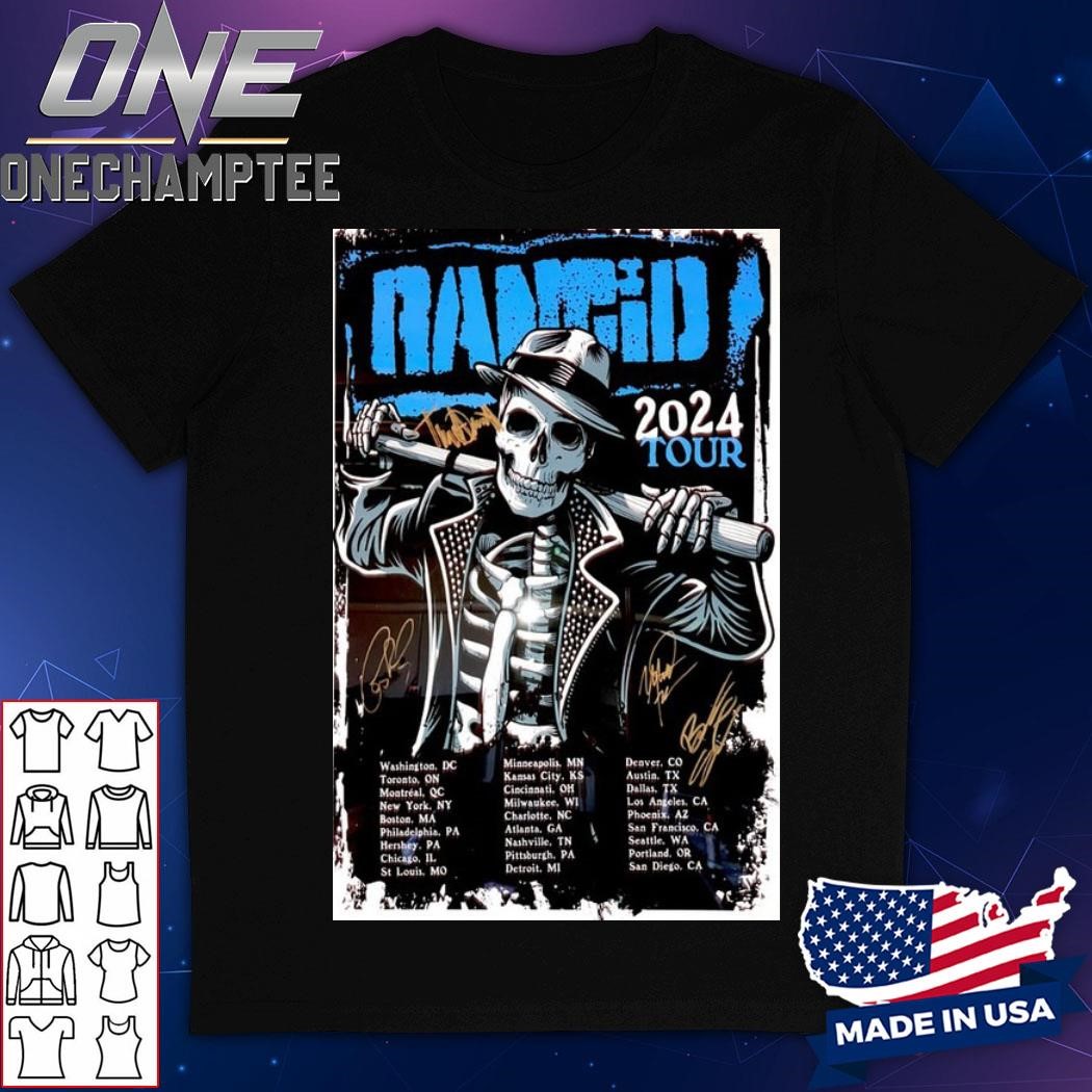 Rancid Denver Co Minneapolis Mn Atlanta 2024 Tour Poster Shirt