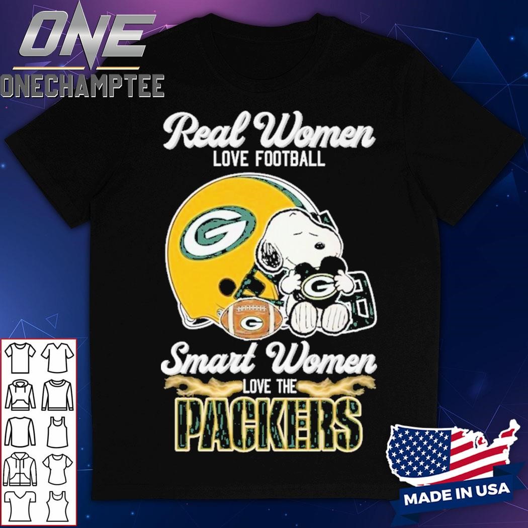 Real Women Love Football Smart Women Love The Green Bay Packers T-Shirt