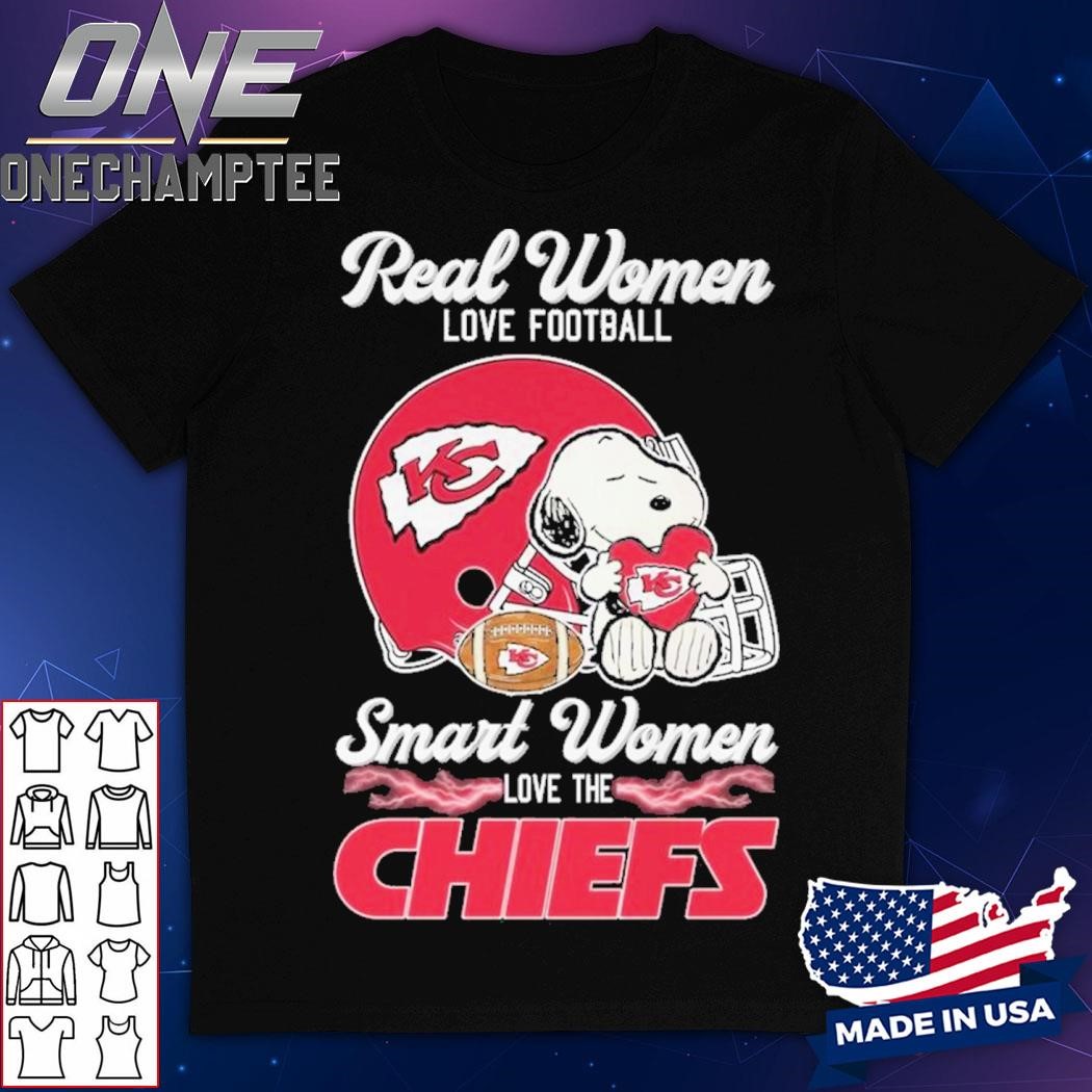 Real Women Love Football Smart Women Love The Kansas City Chiefs Unisex T-Shirt