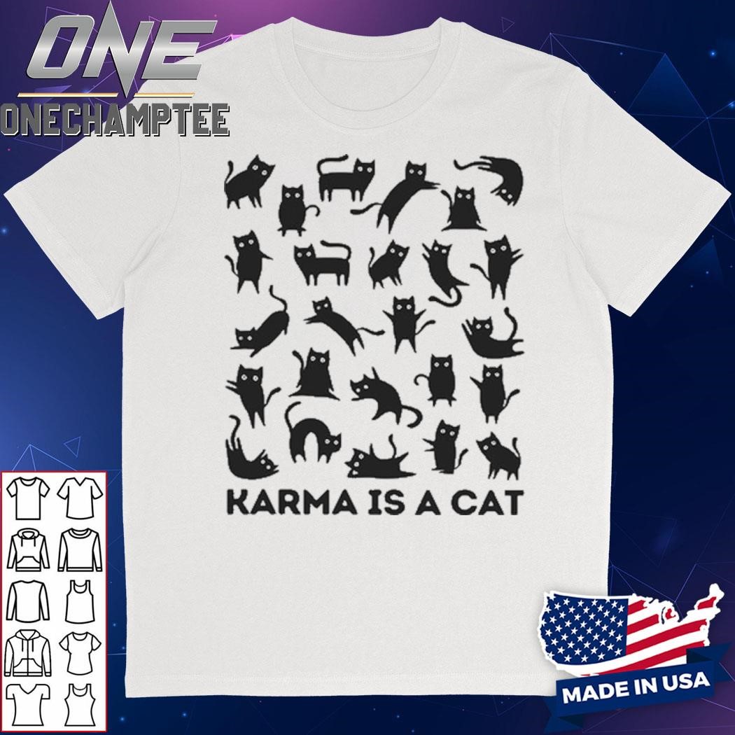 Rose Blush Studio Swift Alert Karma Is A Cat Shirt