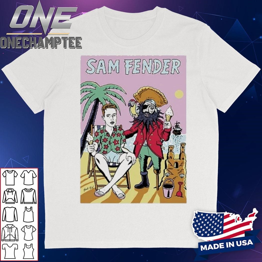 Sam Fender Beach Pirate White 2024 Shirt