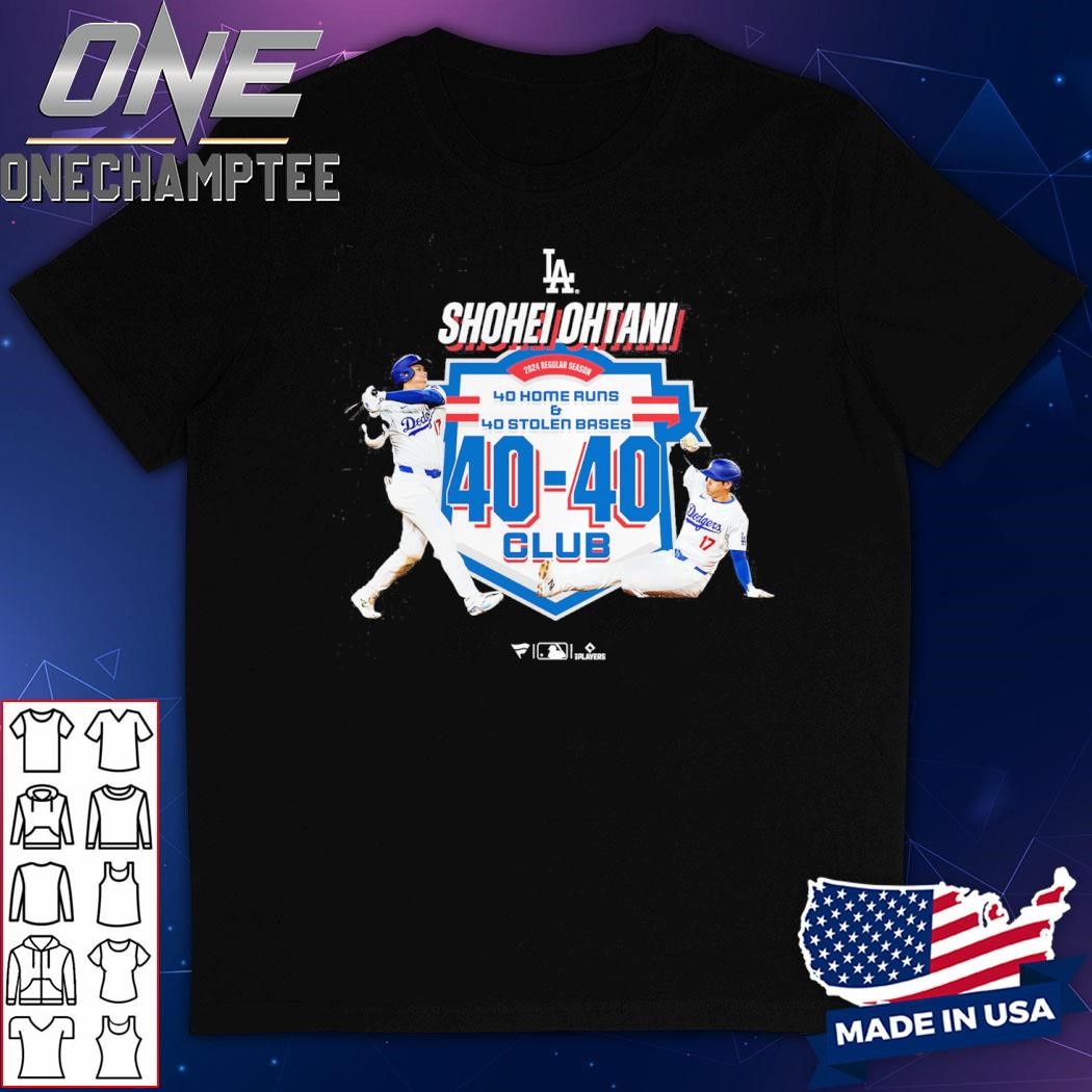 Shohei Ohtani Los Angeles Dodgers 40 40 Club T-Shirt