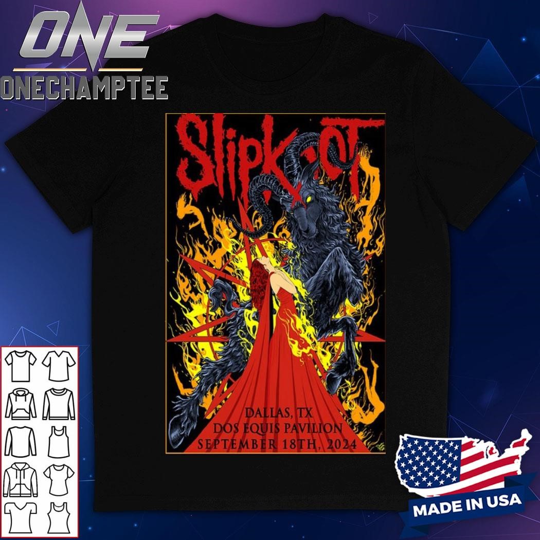 Slipknot September 18 2024 Live At Dos Equis Pavilion, Dallas, TX Concert Poster Shirt