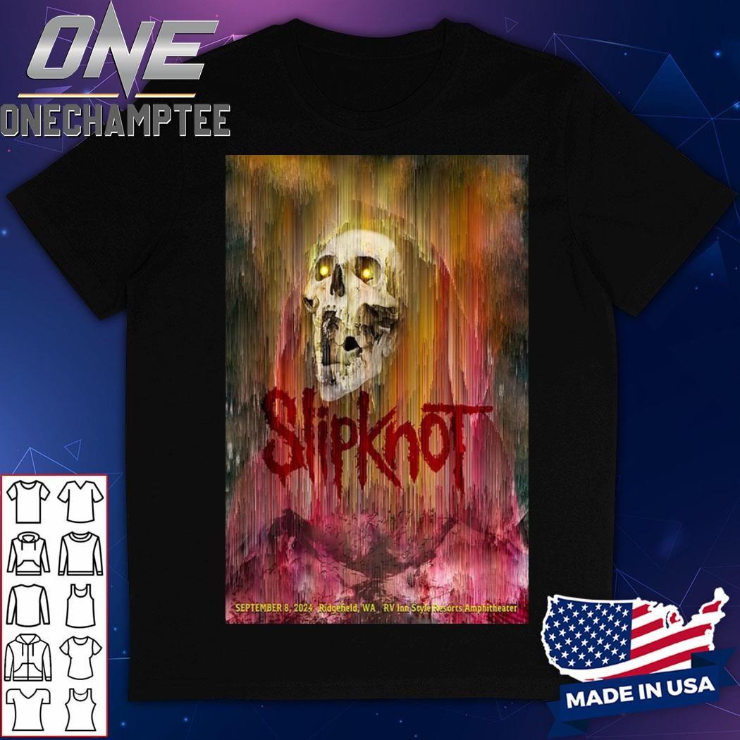 Slipknot September 8 RV Inn Style Resorts Amphitheater Ridgefield, WA Tour 2024 Poster Shirt