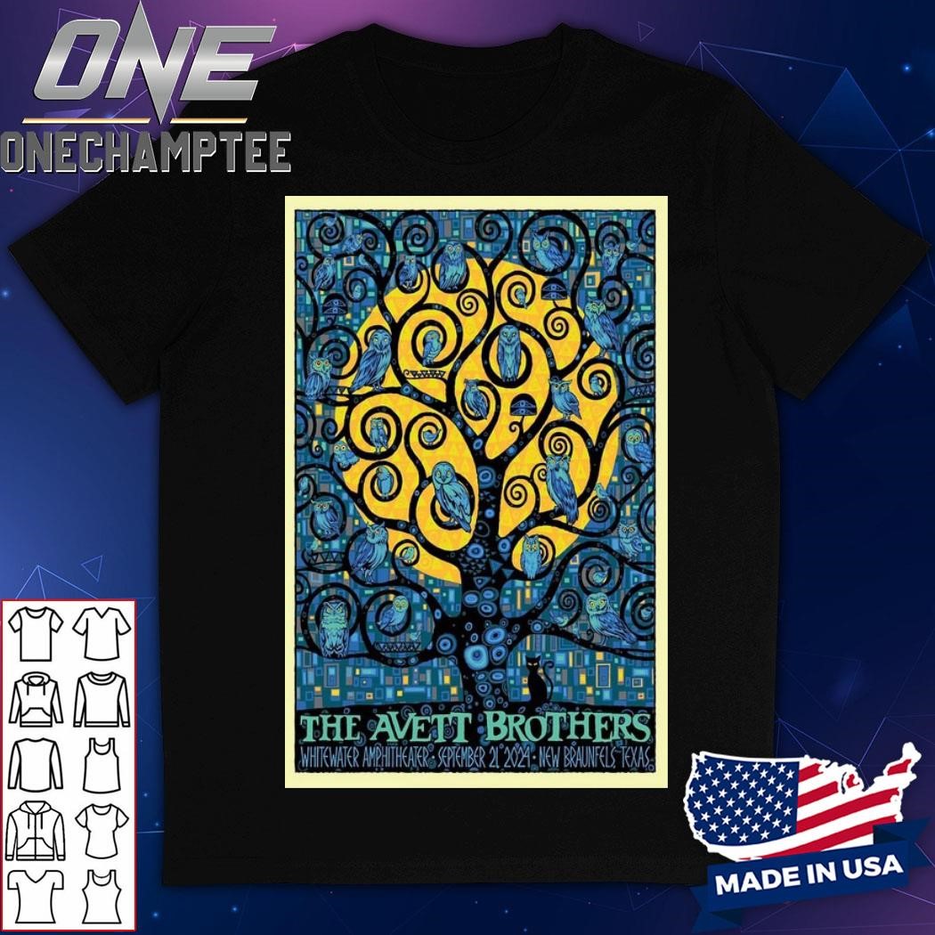 The Avett Brothers In New Braunfels, TX On September 21 2024 Tour Poster Shirt