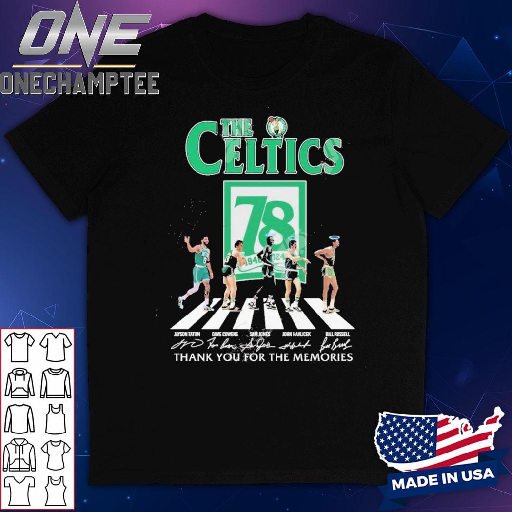 The Celtics 78 Years Of 1968-2024 Boston Celtics Thank You For The Memories T-Shirt