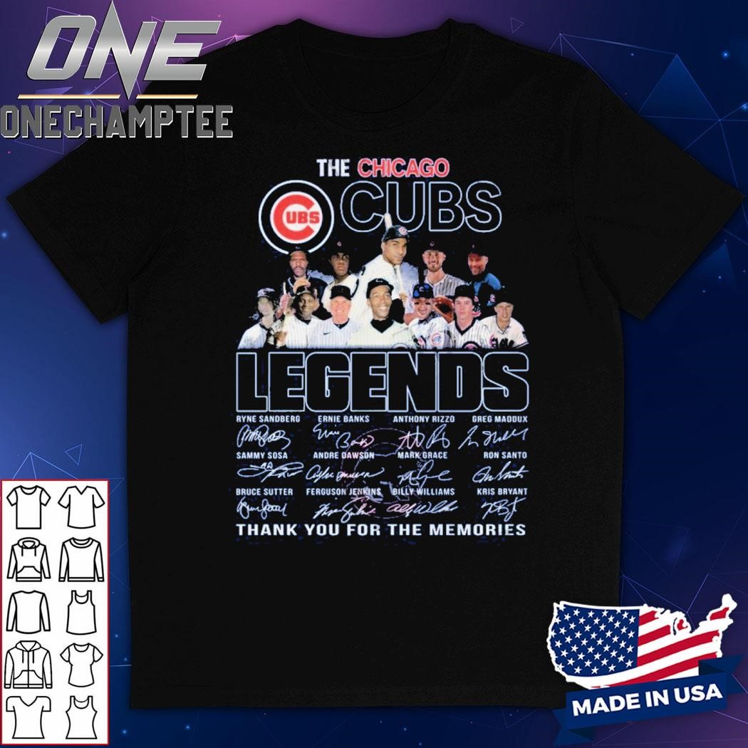 The Chicago Cubs Legends Thank You For The Memories T-Shirt