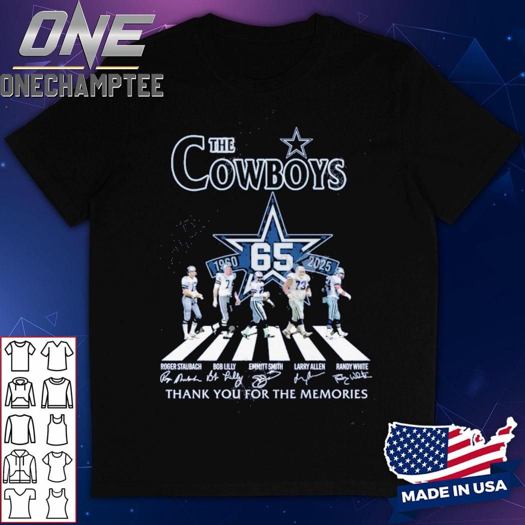 The Cowboys 65 Years Of 1960-2025 Thank You For The Memories T-Shirt