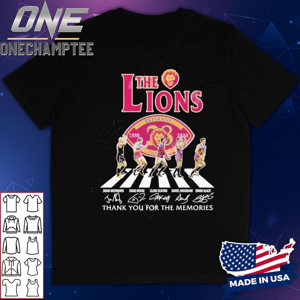 The Lions 28 Years Of 1996-2024 Brisbane Lions Thank You For The Memories T-Shirt