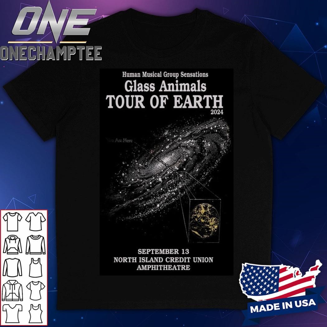 Tour Poster Glass Animals In Chula Vista, CA On September 13 2024 Shirt