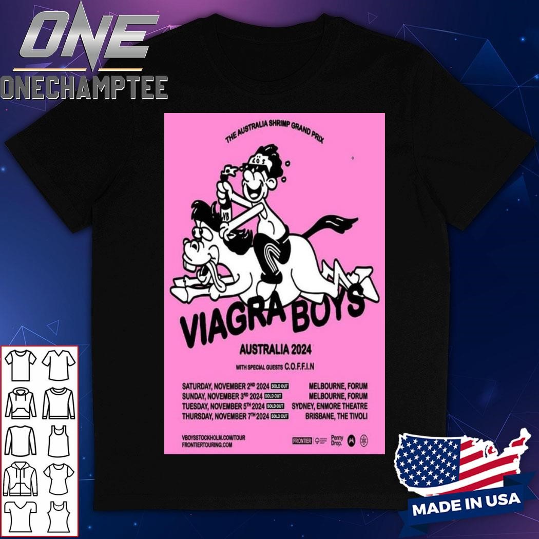 Viagra Boys Poster The Australia Shrimp Grand Prix To Shirt